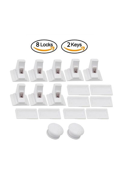 Choice TD1230-8-2 Magnetic Child Lock Children Protection Baby Safety Lock Drawer Latch Cabinet Door Lock L