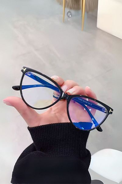 REN EYEWEAR Frida Black Cat Eye Frame Popular Clear Screen Glasses