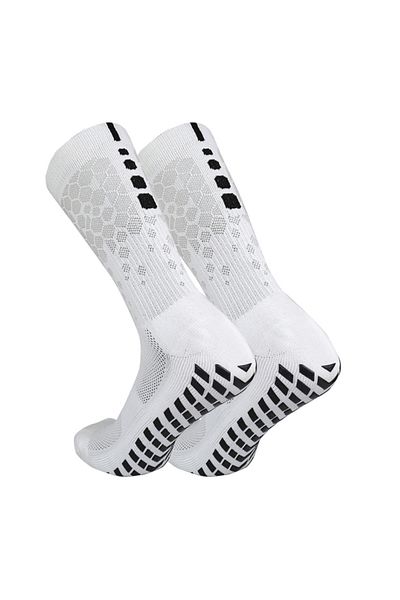 Choice WHITE Anti-slip Soccer Socks for Men and Women Breathable Athletic Socks with Grippers for Yoga Foot