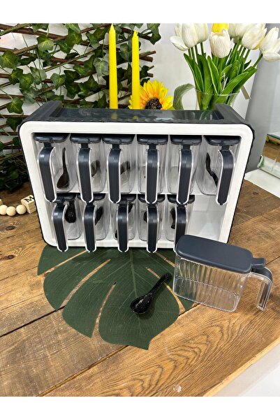 Amisos Home Spice Jar with Stand and Spoon