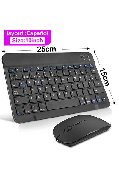 Choice combination Spanish Bluetooth Wireless Keyboard Mouse For IOS Android Windows Tablet For iPad Air Mi