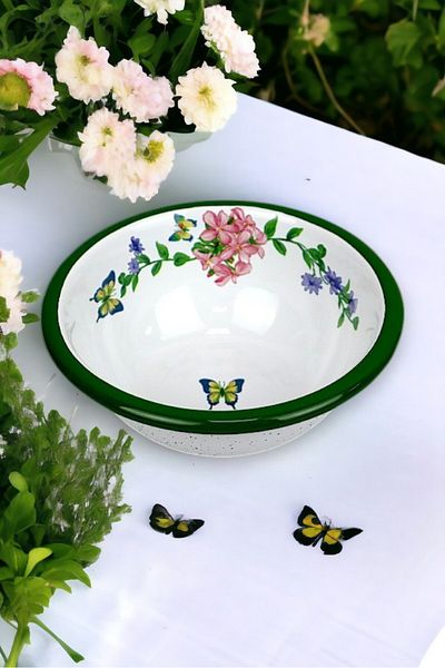 İnci Emaye No. 13 Enamel Bowl, Plate, Dowry, Pit Plate, Soup Bowl, Food Plate 13 cm