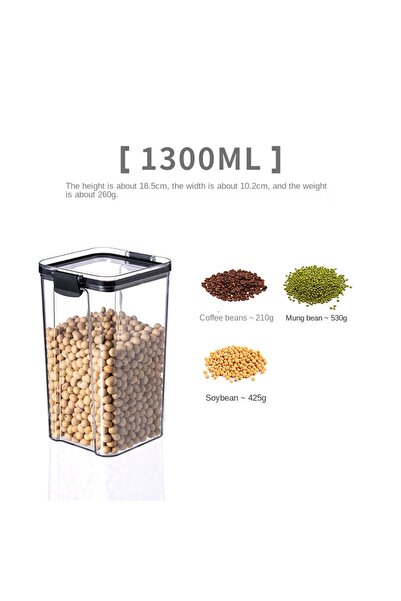 Choice علبة تخزين معكرونة الحبوب البلاستيكية المقاومة للرطوبة، علبة واحدة محك...