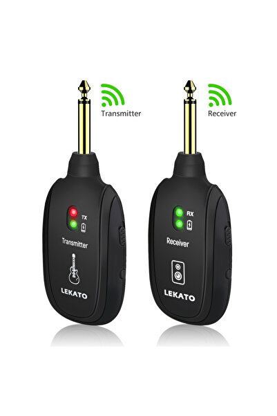 choice2 LEKATO A8 LEKATO WS-60 نظام جيتار لاسلكي 2.4 جيجا هرتز جهاز إرسال واس...