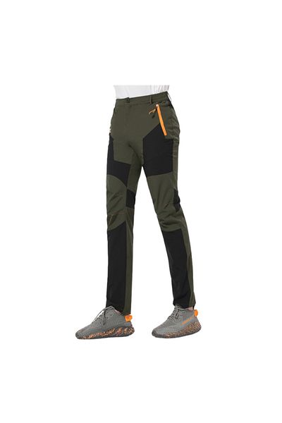 Choice L(45-55kgs) black army green TRVLWEGO Men Hiking Camping Pants Wear-Resistant Quick Dry Anti-UV Pant