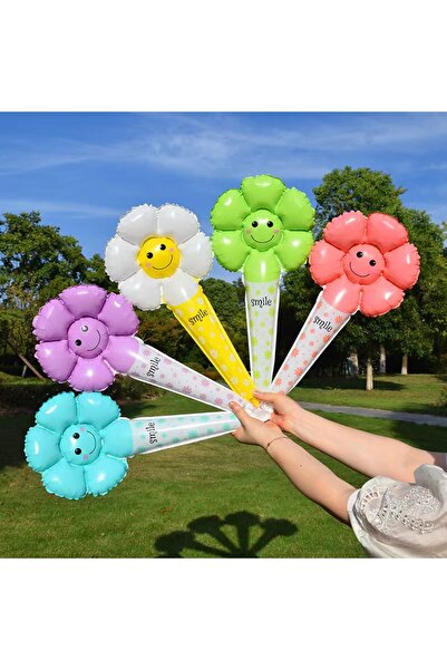 Choice 10 قطع أخرى 10 قطع/عبوة وجه مبتسم ملون ديزي لون عشوائي عصا يد فيلم ألو...