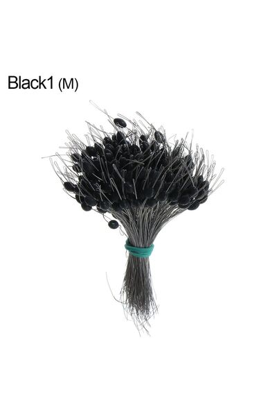 Choice M-black 1 300 قطعة/الحزمة طافية صيد السمك السوداء سدادة سيليكون موصل ح...