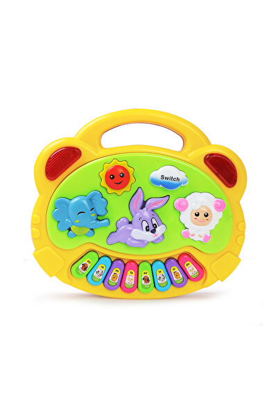 Choice5 لعبة لوحة مفاتيح البيانو الكرتونية للأطفال باللون الأصفر مع أصوات الح...