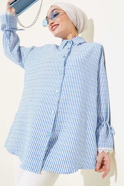 YILMAZBARMAZ Cămașă țesută cu detaliu guipură pentru femei