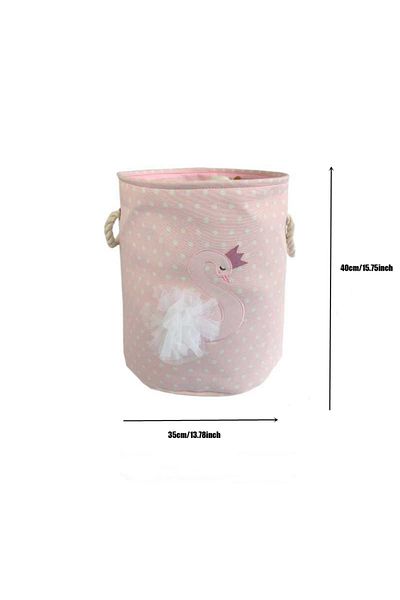 Choice 20801 Swan Foldable Laundry Basket for Dirty Clothes for kids baby Toys canvas wasmand large storage