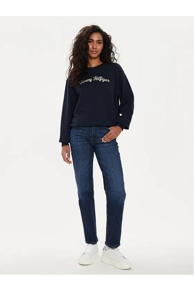 Tommy Hilfiger Dobový modrý svetr pro ženu Tommy Hilfiger
