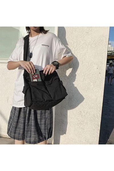 MODA Y2k Vintage Cargo Buzunar Volum Intern Estetic Geantă Messenger Lată