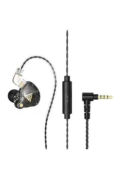 Choice سماعات أذن QKZ AK6 Pro EDX Pro 1DD ديناميكية باللون الأسود من QKZ، سماعات أذن HIFI Bass، شاشة داخل الأذن