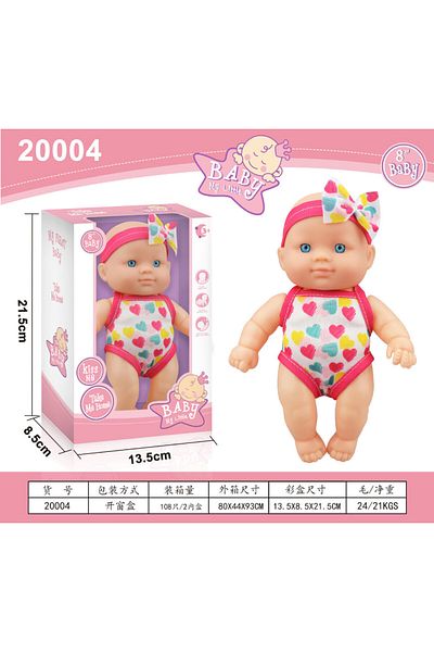 GGbell 20004 Mini Silicone Reborn Dolls Realistic Smiling Newborn Baby Doll Simulation Baby Dress Up Soft R