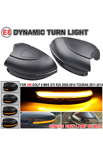Choice Without holes 2pcs For Volkswagen VW Golf 6 MK6 GTI R32 08-14 2Pcs Car Dynamic LED Turn Signal Light