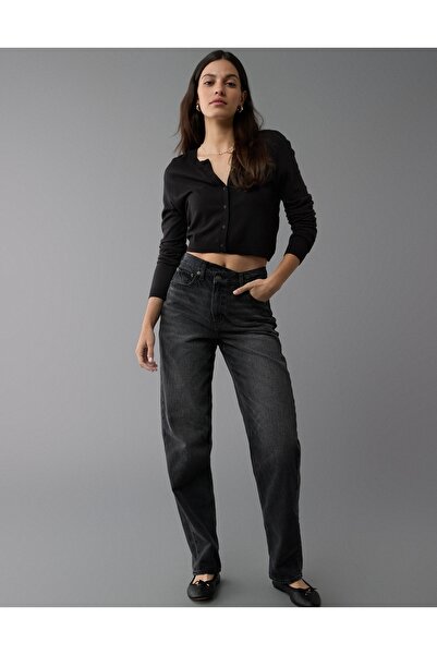 AMERICAN EAGLE بنطلون جينز AE Strigid Super High-Wisted فضفاض مستقيم