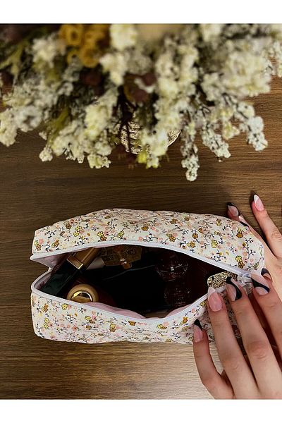 USF Geantă de machiaj retro cu model floral SERIA LE MOULIN