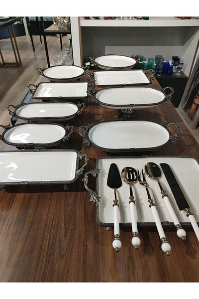 P&ORA PREMIUM KITCHEN PRODUCTS Antique 11 Pieces Porcelain Presentation Set