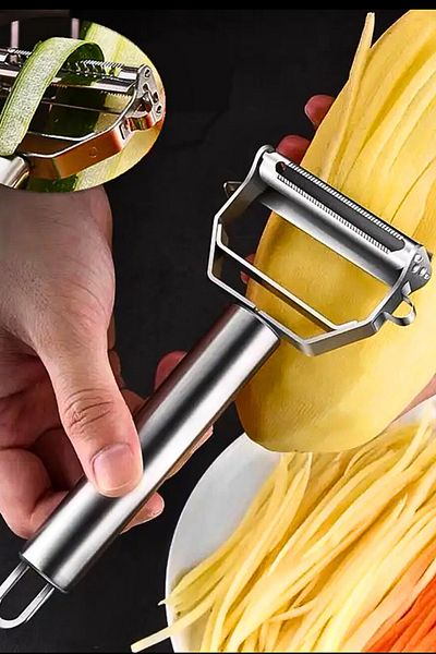 AKDAG HOME Ultra-Sharp Rust Lanzinc Steel Julienne Peeler, Potato and Vegetable Peeler