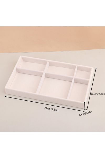 Choice Blue Velvet Jewelry Tray Storage Drawer Small Stackable Beige Jewelry Boxes And Packaging Suitable F