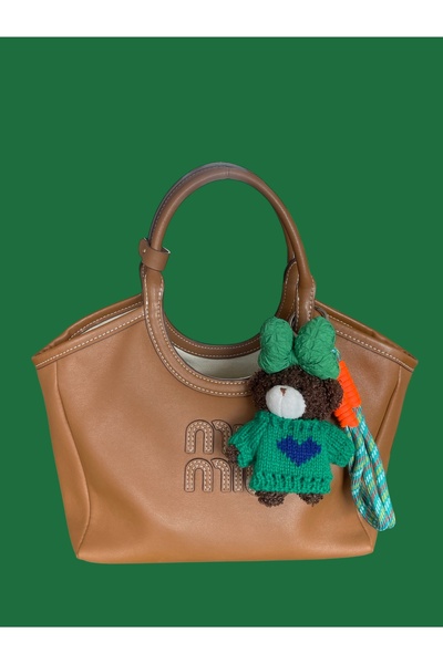 Charming Green Teddy Bag Charm Çanta Aksesuarı