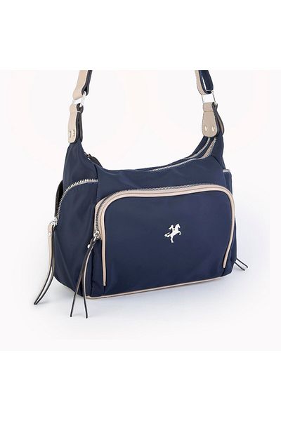 Nas Bag Geantă de damă, albastru bleumarin, nisip Buzzy (26x21x15 cm)
