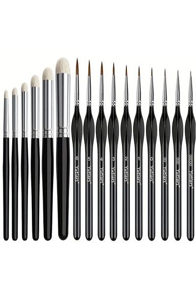 Choice 16pcs Professional Miniature Paint Brush Set For Warhammer 40K, Dnd, Citadel & Scale Models - Ideal