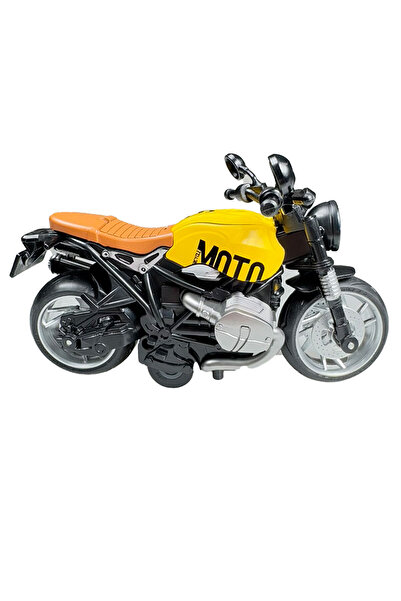 Toyaş Model Engine with Light and Music Pull and Drop Engine Diecast Engine Models Yellow 14cm