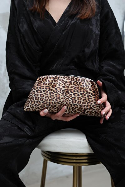 Berlesi Βραδινή τσάντα φόρεμα με αλυσίδα με σχέδιο λεοπάρ