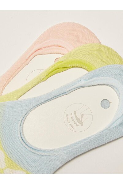 LC Waikiki Дамски чорапи-балерини с неплъзгаща се подметка и щампа, 3 броя (S2)