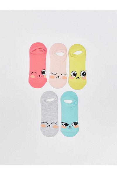 LC Waikiki Patterned Girl's Booties Socks 5-Piece (S3)
