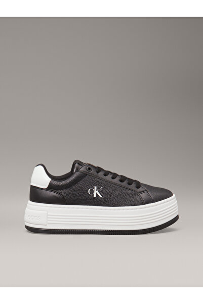 Calvin Klein Bold Flatf Low Lace MG Kadın Siyah Sneakers YW0YW01766