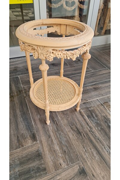 EL YAPIMI Yağız mobilya aksesuar oymali yan sehpa ham