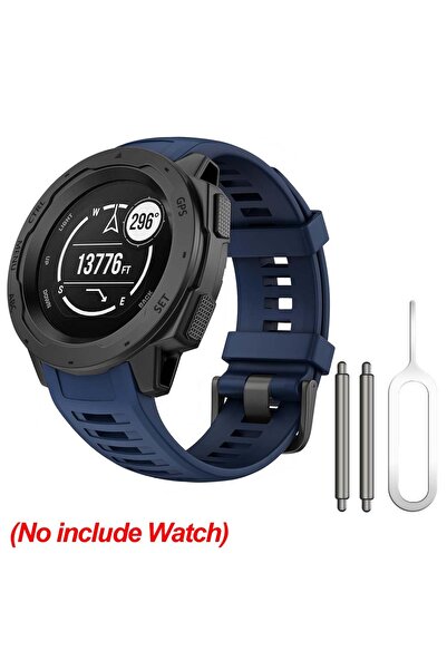 Choice سوار أزرق داكن لساعة إنستينكت مع حزام ساعة من السيليكون الناعم - متواف...