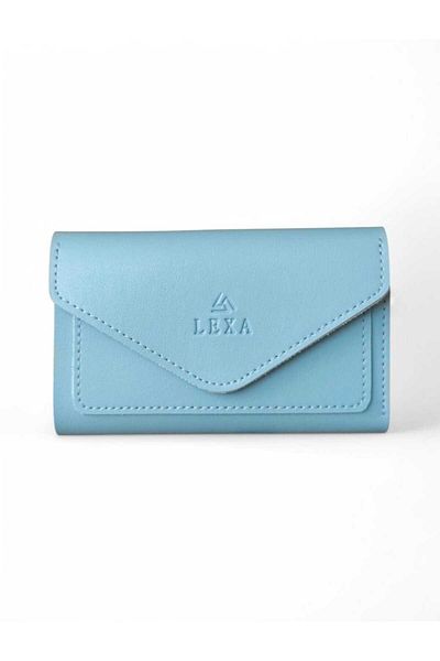 LEXA Model plic Soft Loose Card Dimensiune medie Portofel de dama Baby Blue