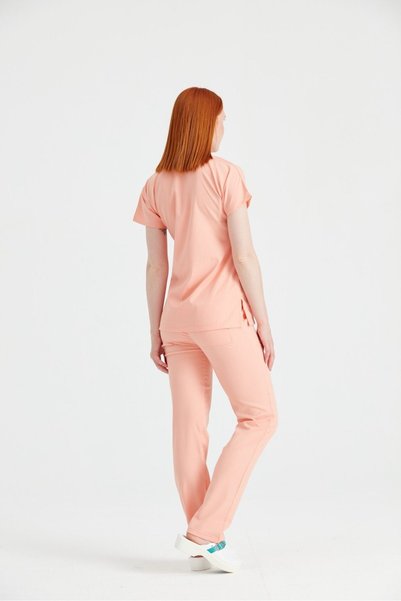 DRMOON Luxury Lycra Greys Bottom Top Suit Doctor Nurse Uniform