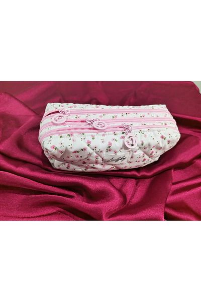 LOVELYBAG Θήκη για στυλό τριών διαμερισμάτων με τραγανό λουλούδι