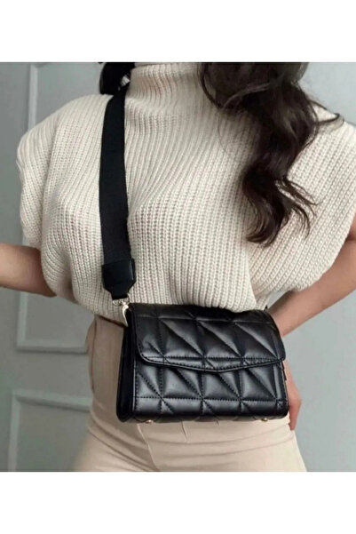 family clothing shop Μαύρη γυναικεία τσάντα ώμου με λουράκι