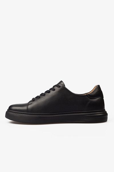 Barmea Men's Sneaker Shoes Genuine Leather - 2201 Black/Black 3154