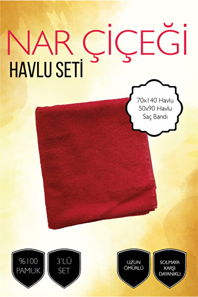 denizlicotton Набір рушників, що не линяють, Набір рушників класу люкс, Набір міцних рушників, Набір рушників з квіткою граната