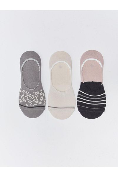 LC Waikiki Patterned Women's Ballerina Socks 3 Pack (S3)