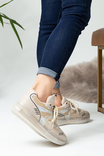Deery Μπεζ Sneaker Γυναικεία Παπούτσια