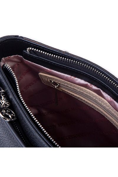 Nas Bag Black Lopez - Geantă de umăr și crossbody cu curea reglabilă cu mai mulți ochi