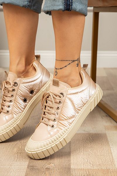 Deery Μπεζ Sneaker Γυναικεία Παπούτσια