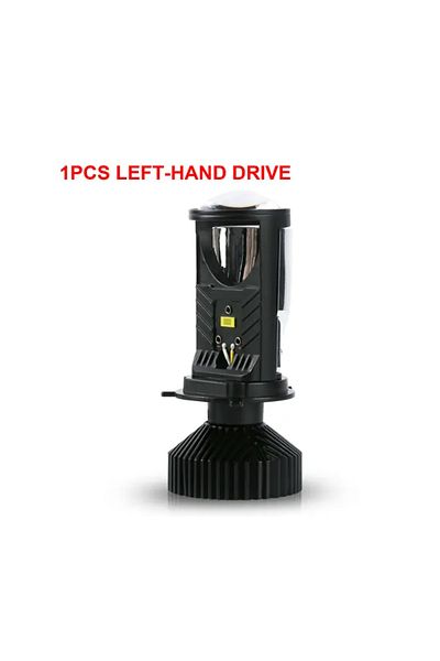 Choice 1pcs Left Hand Y6d H4 Led Projector Headlight Bulbs Bi Led Lens Projector With Fan H4 Mini Projector