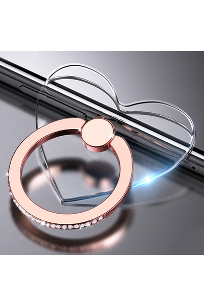 WSSHE حامل حلقي شفاف للهاتف المحمول من Rosegolden Love يدور 360 درجة مع قبضة ...