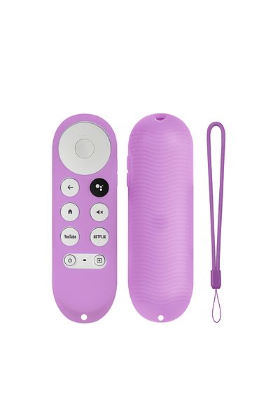 Choice Glow Purple Google TV Remote Silicone Case Google TV Voice Remote Shockproof Silicone Protective Cas