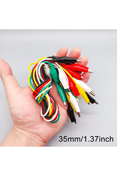 choice2 35mm 10pcs 50cm Clip Number 28/35/45mm Alligator Clips with Wirescwit...