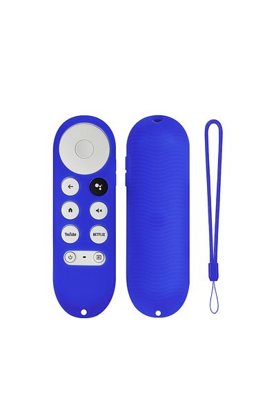 Choice Non Glow Blue Google TV Remote Silicone Case Google TV Voice Remote Shockproof Silicone Protective C