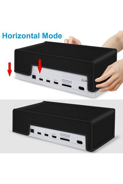 TECTINTER Horizontal Mode Anti-Scratch Dust Cover for Xbox Series S Console Dust-Proof Sleeve Protective Case